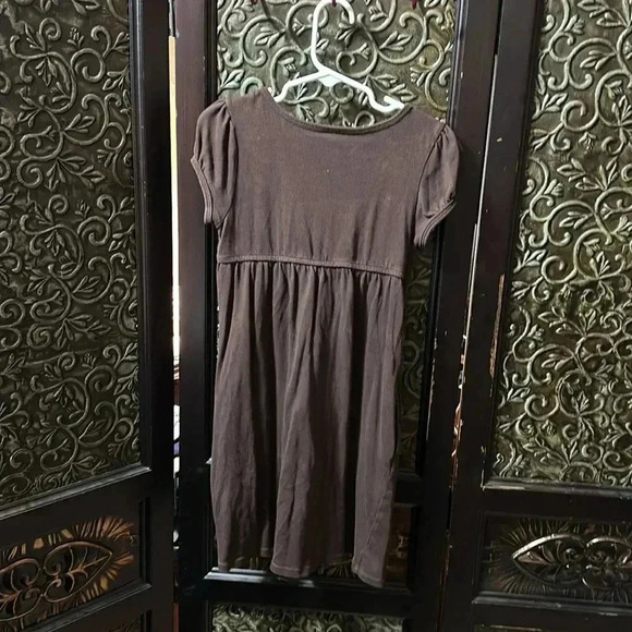 Girls GapKids Solid Brown Dress pockets cap sleeves - Picture 4 of 6